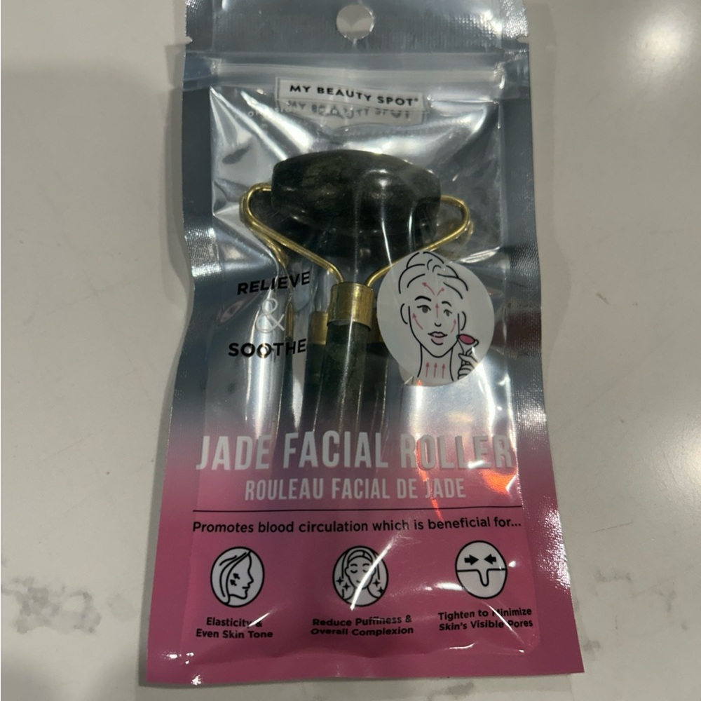 My Beauty Spot Jade Facial Roller Relieve Soothe Promotes Blood Circulation